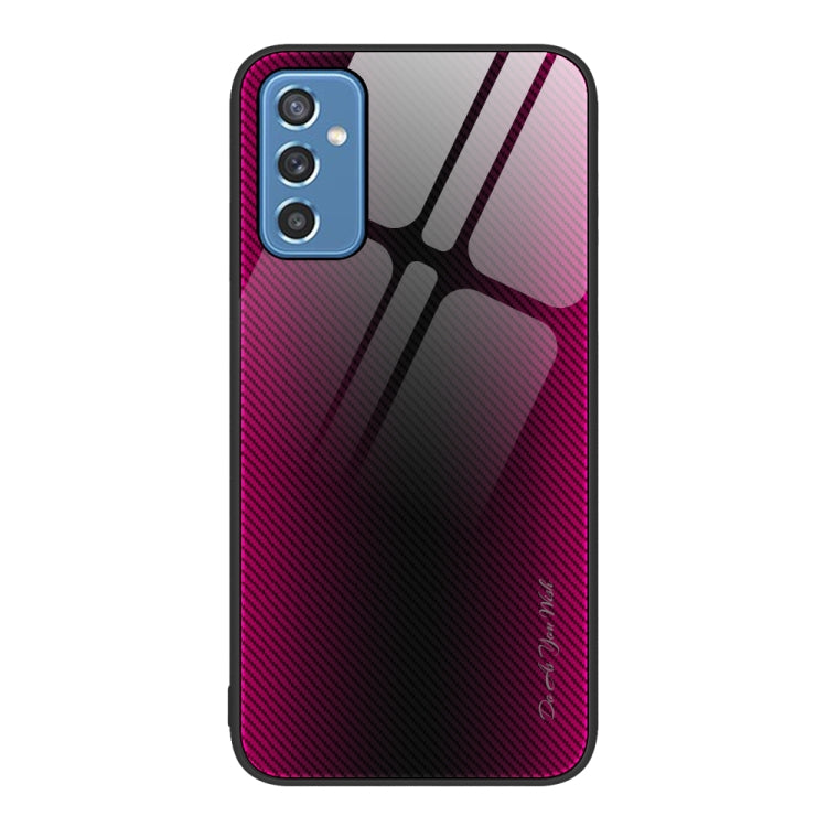 For Samsung Galaxy M52 5G Texture Gradient Glass TPU Phone Case