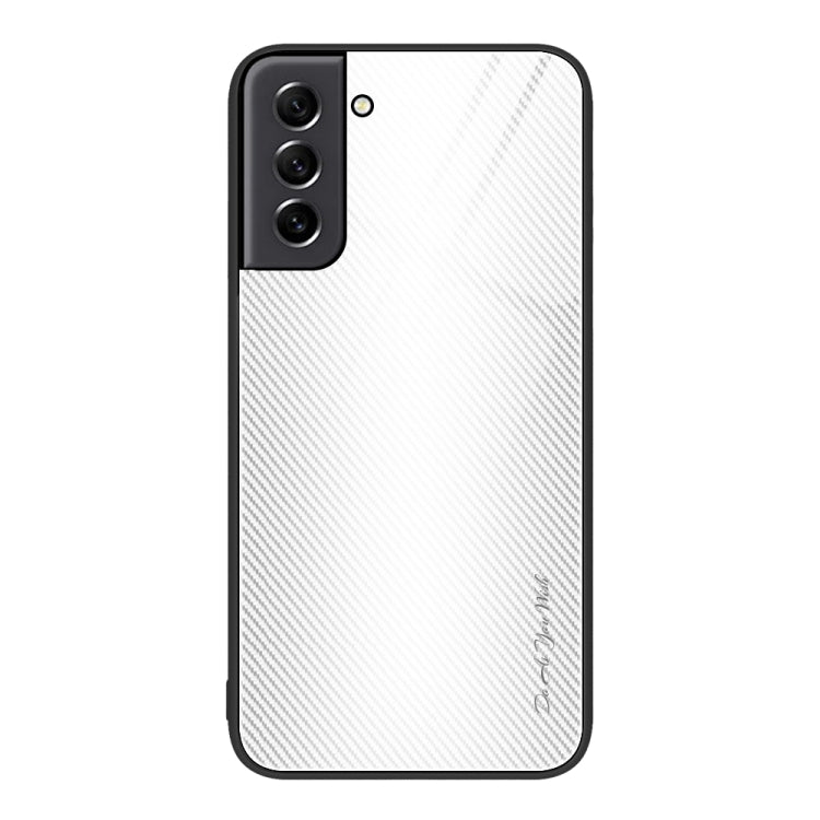 For Samsung Galaxy S21 5G Texture Gradient Glass TPU Phone Case