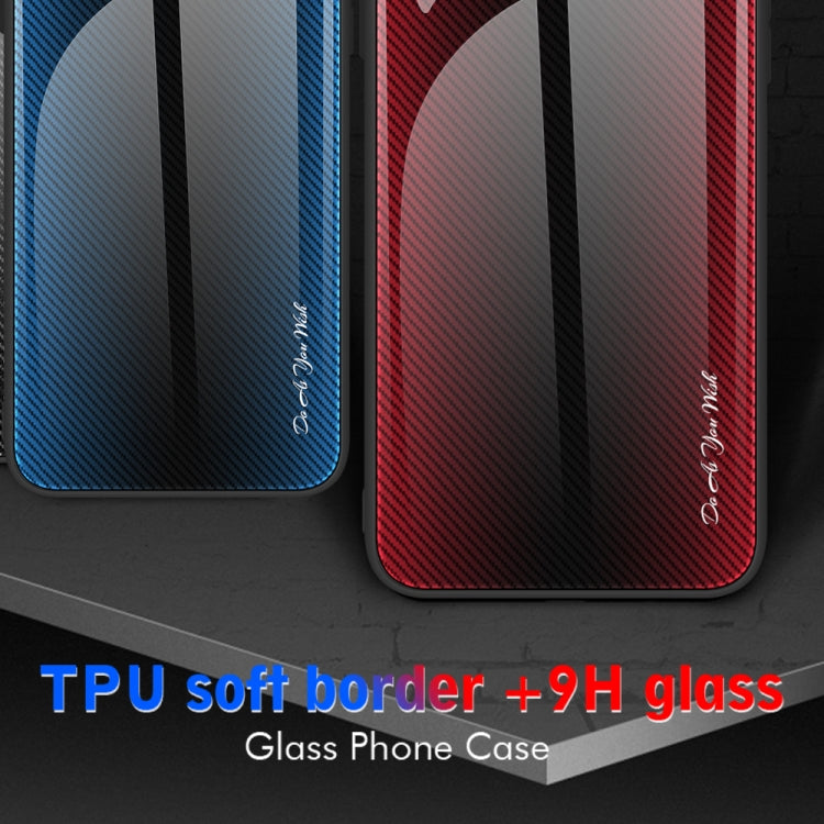 For Samsung Galaxy S21 5G Texture Gradient Glass TPU Phone Case