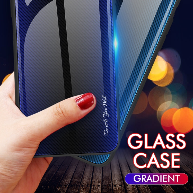 For Samsung Galaxy S21 5G Texture Gradient Glass TPU Phone Case