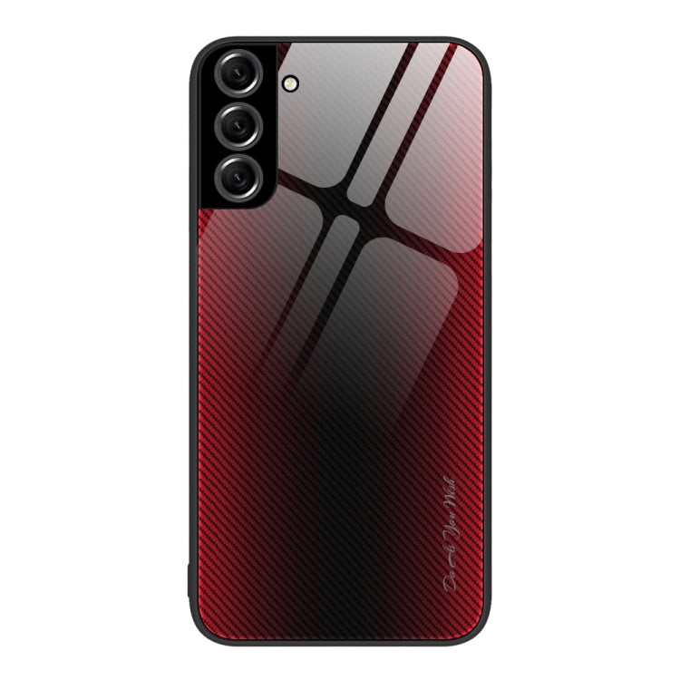For Samsung Galaxy S22+ 5G Texture Gradient Glass TPU Phone Case
