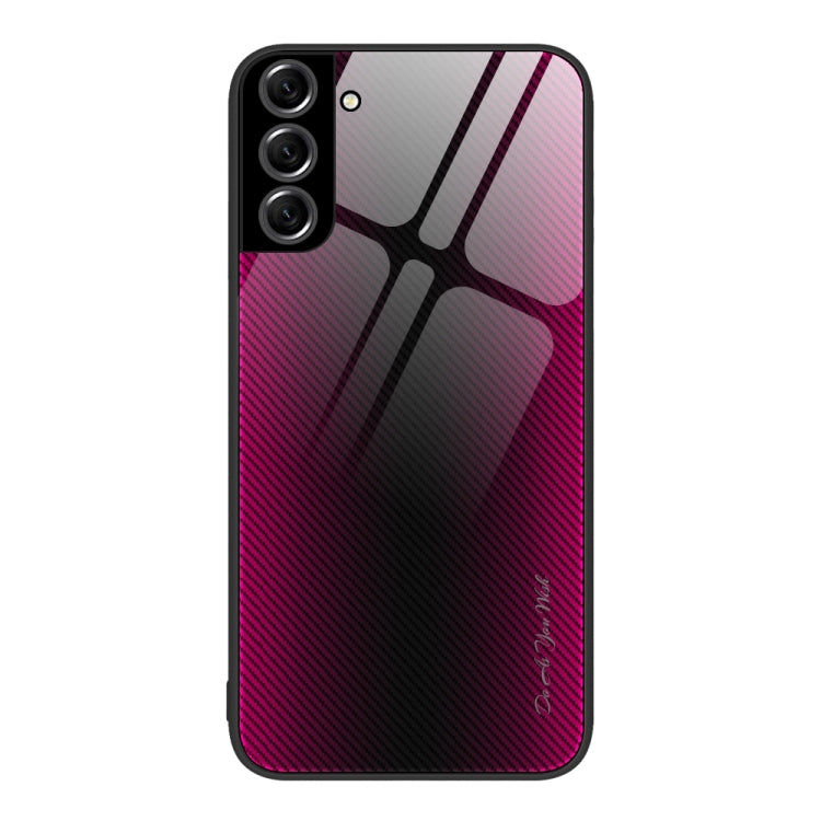 For Samsung Galaxy S22+ 5G Texture Gradient Glass TPU Phone Case