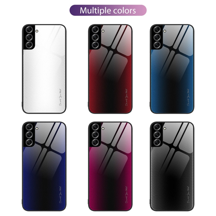 For Samsung Galaxy S22+ 5G Texture Gradient Glass TPU Phone Case