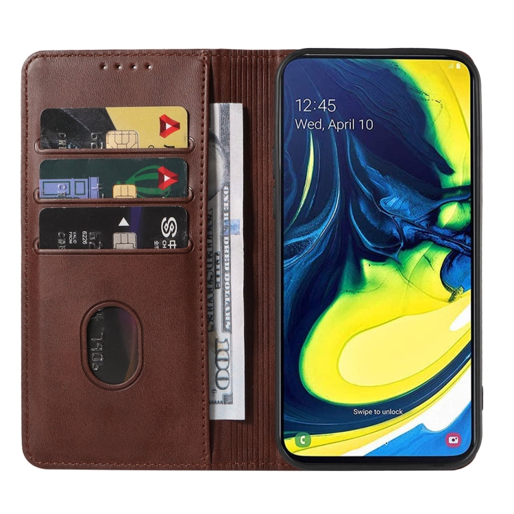 For Samsung Galaxy A90 / A80 Magnetic Closure Leather Phone Case