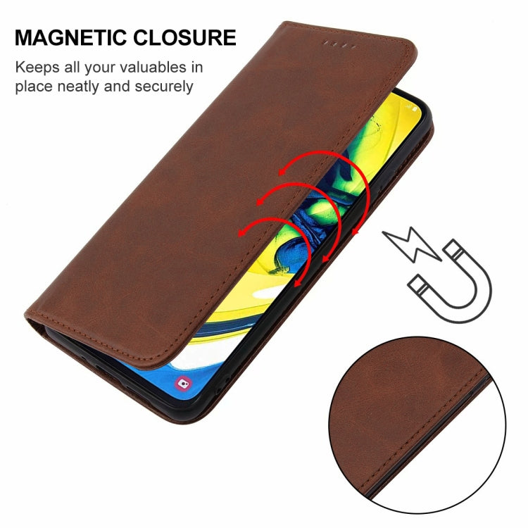 For Samsung Galaxy A90 / A80 Magnetic Closure Leather Phone Case