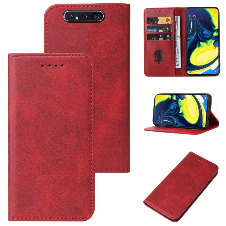 For Samsung Galaxy A90 / A80 Magnetic Closure Leather Phone Case