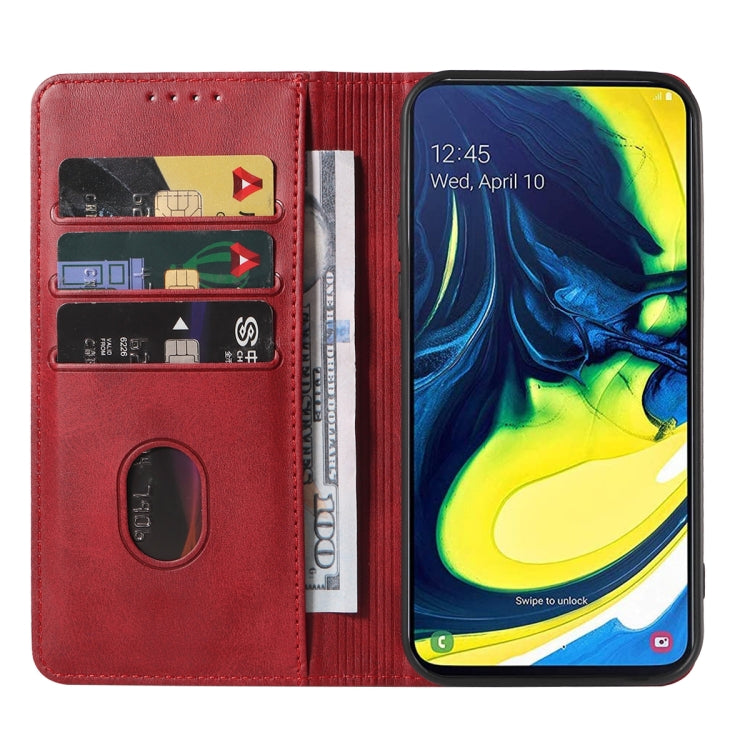 For Samsung Galaxy A90 / A80 Magnetic Closure Leather Phone Case
