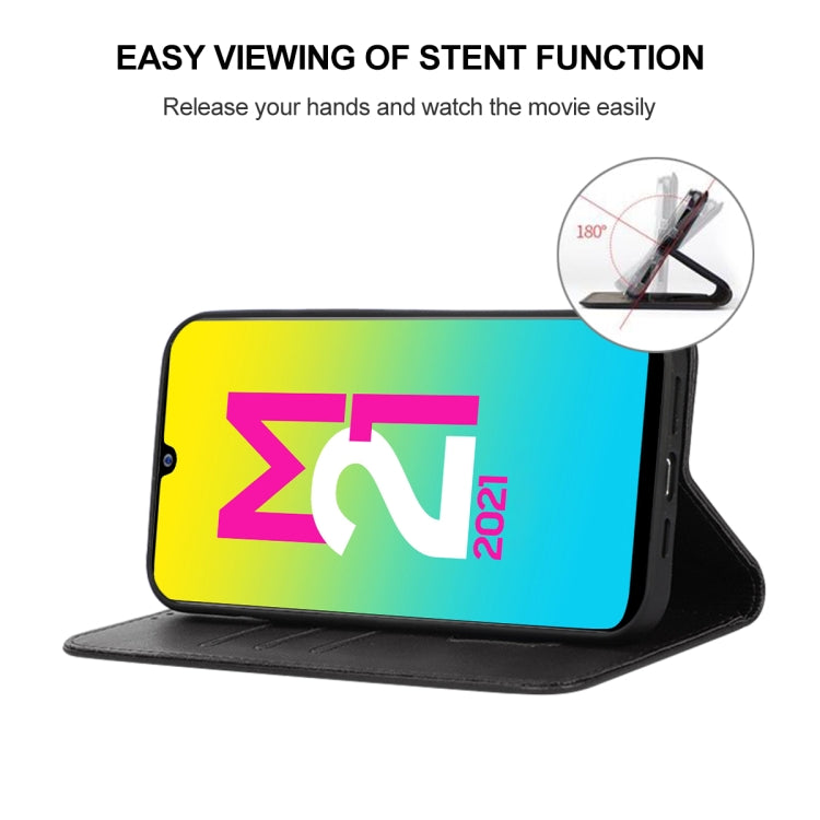 For Samsung Galaxy M21 2021 Magnetic Closure Leather Phone Case