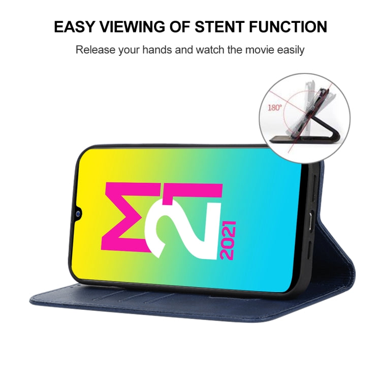 For Samsung Galaxy M21 2021 Magnetic Closure Leather Phone Case