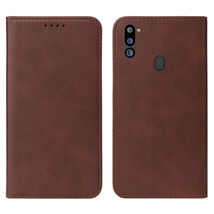 For Samsung Galaxy M21 2021 Magnetic Closure Leather Phone Case