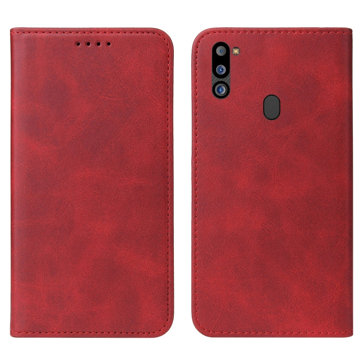 For Samsung Galaxy M21 2021 Magnetic Closure Leather Phone Case