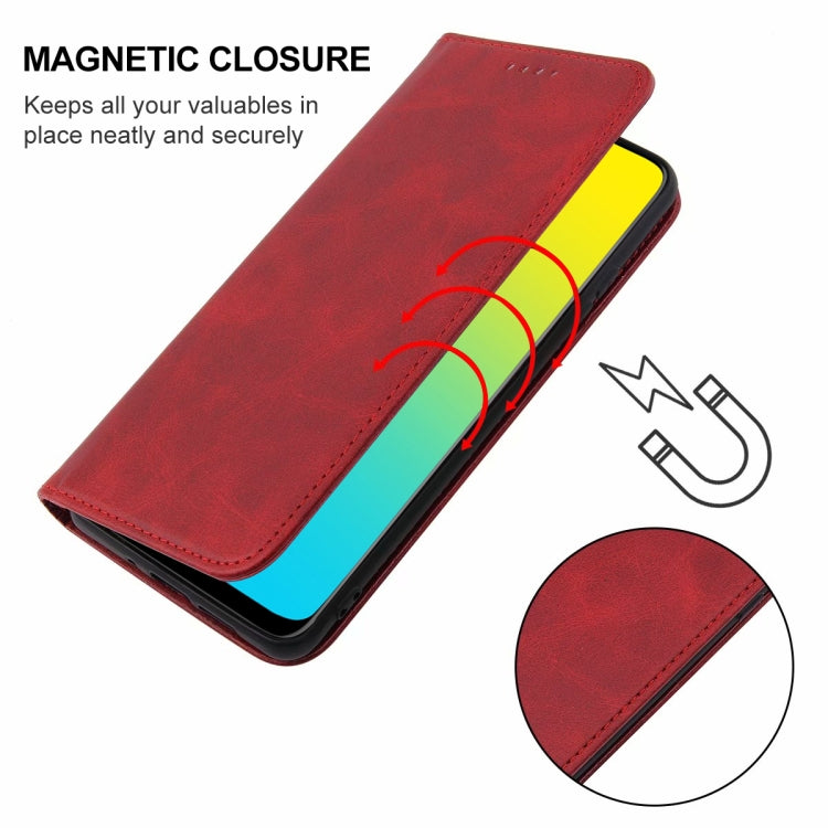 For Samsung Galaxy M21 2021 Magnetic Closure Leather Phone Case
