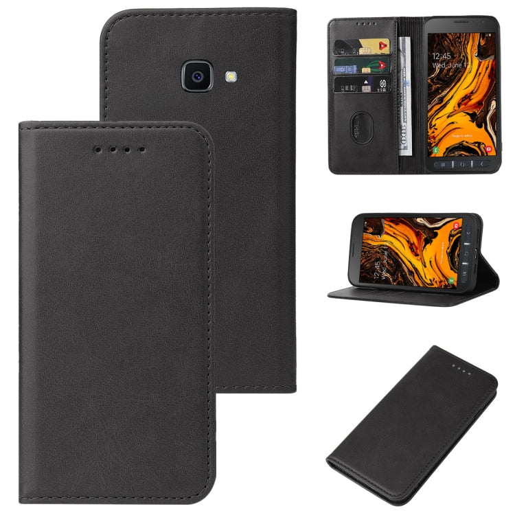 For Samsung Galaxy Xcover 4s Magnetic Closure Leather Phone Case