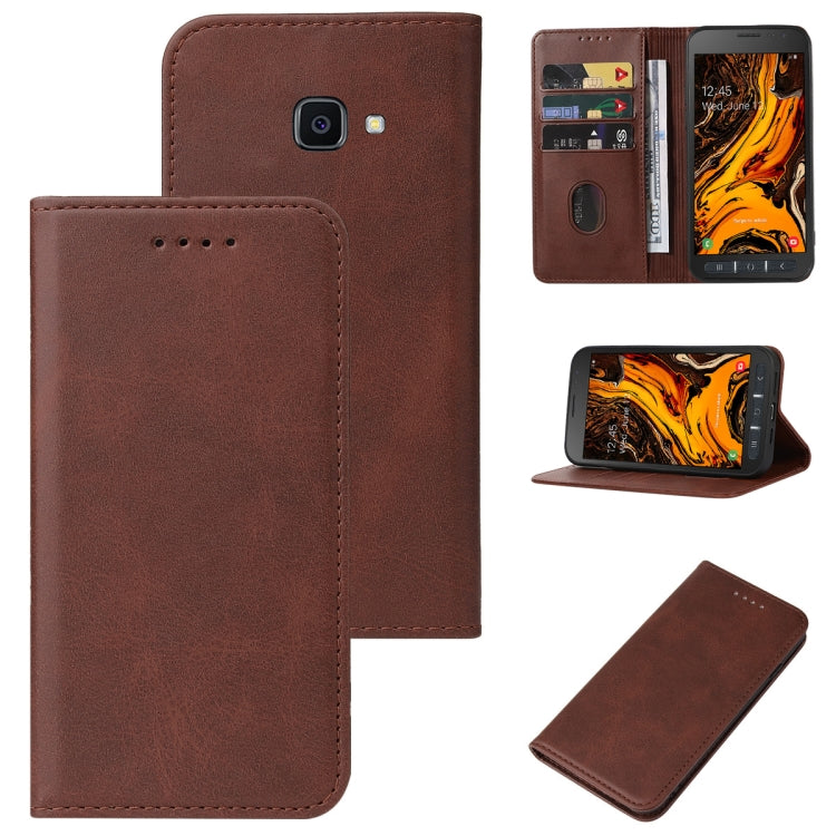 For Samsung Galaxy Xcover 4s Magnetic Closure Leather Phone Case