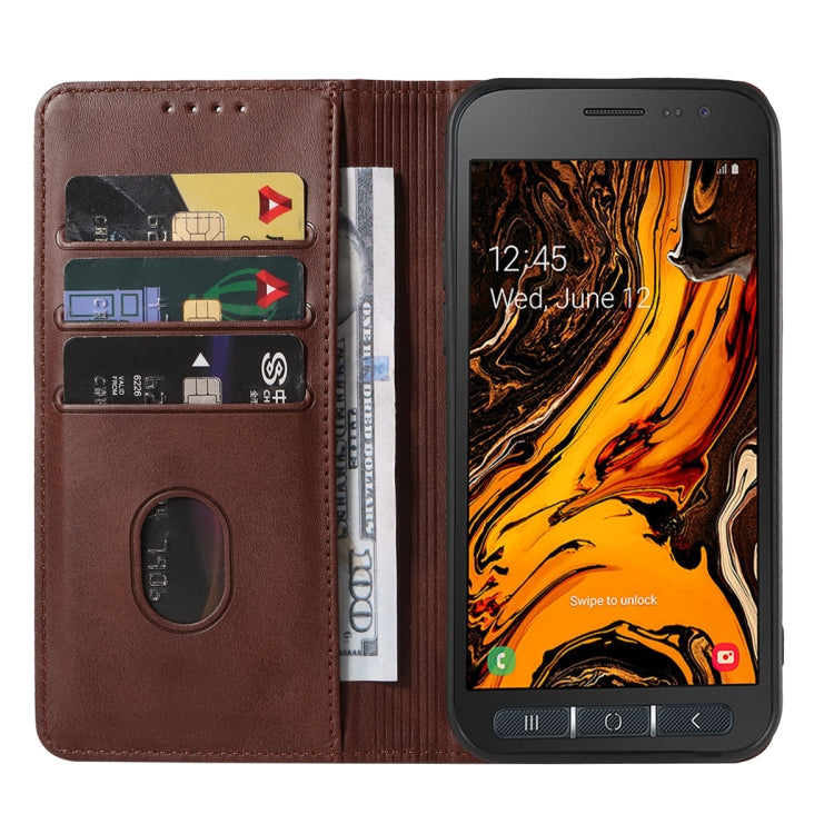 For Samsung Galaxy Xcover 4s Magnetic Closure Leather Phone Case