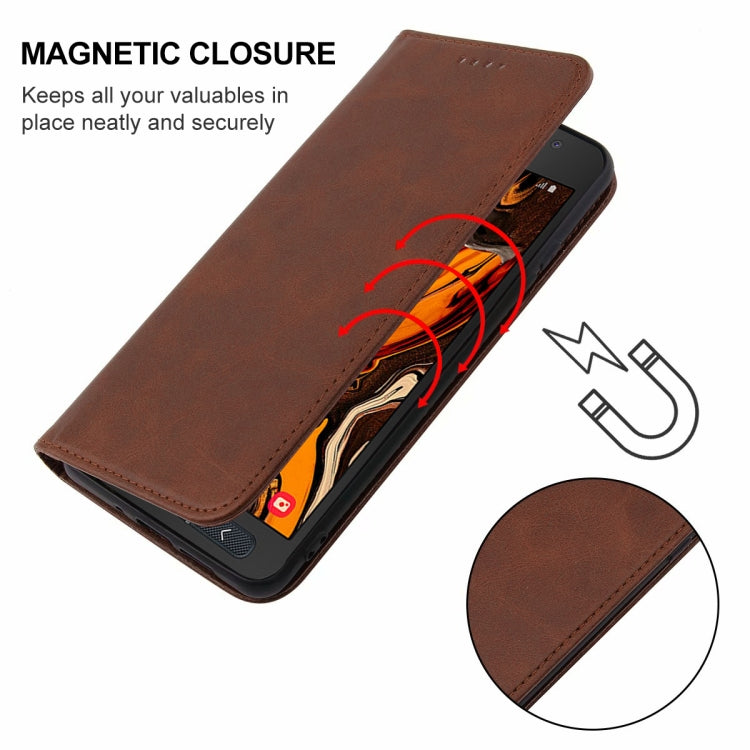 For Samsung Galaxy Xcover 4s Magnetic Closure Leather Phone Case