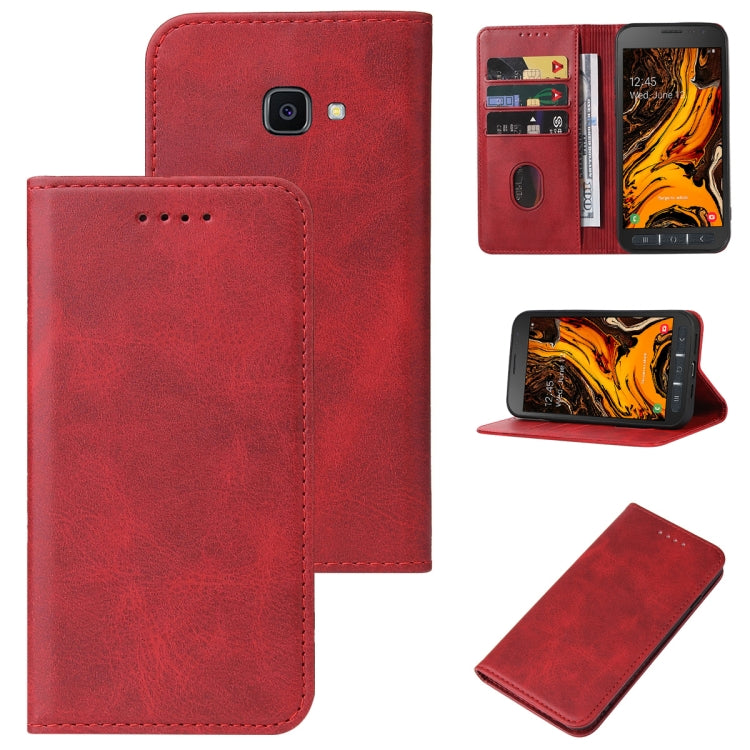For Samsung Galaxy Xcover 4s Magnetic Closure Leather Phone Case