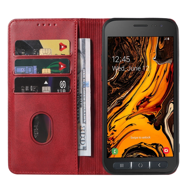For Samsung Galaxy Xcover 4s Magnetic Closure Leather Phone Case