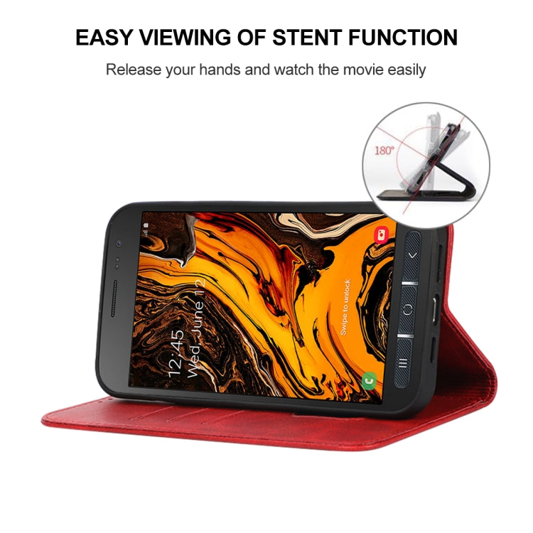 For Samsung Galaxy Xcover 4s Magnetic Closure Leather Phone Case