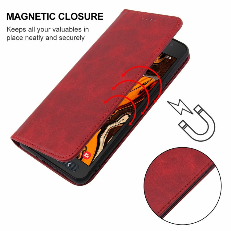 For Samsung Galaxy Xcover 4s Magnetic Closure Leather Phone Case