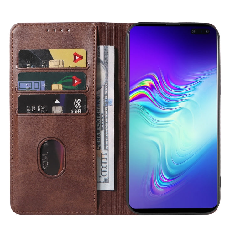For Samsung Galaxy S10 5G Magnetic Closure Leather Phone Case