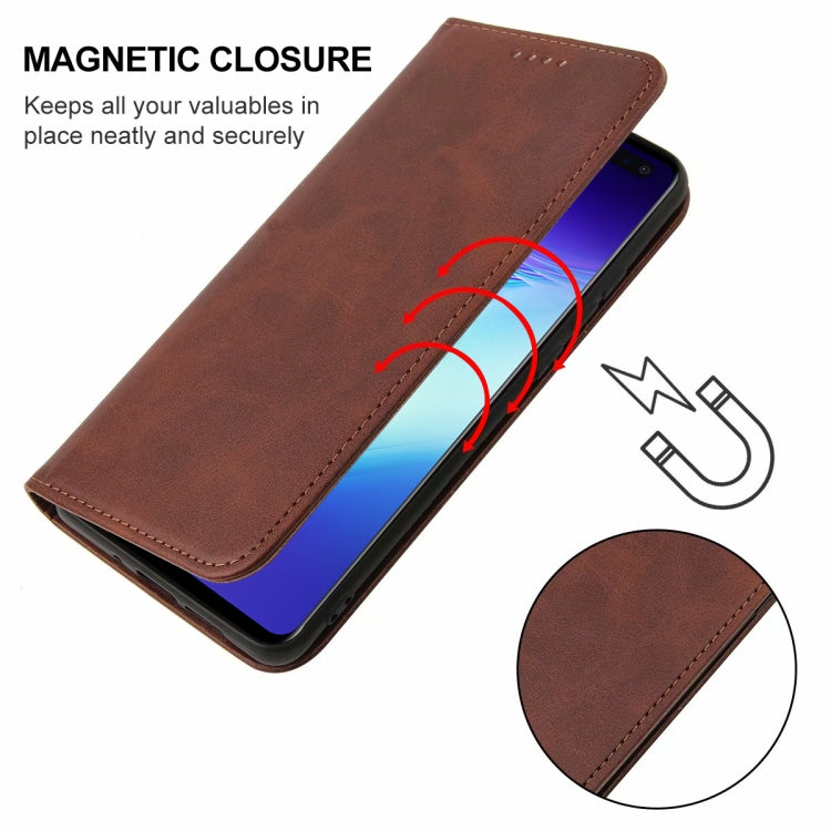 For Samsung Galaxy S10 5G Magnetic Closure Leather Phone Case