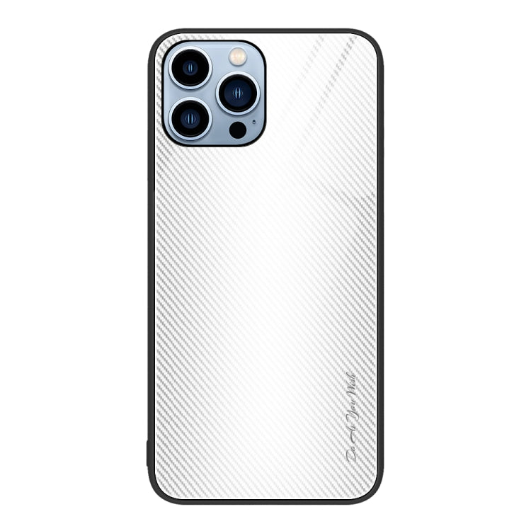For iPhone 13 Pro Max Texture Gradient Glass TPU Phone Case