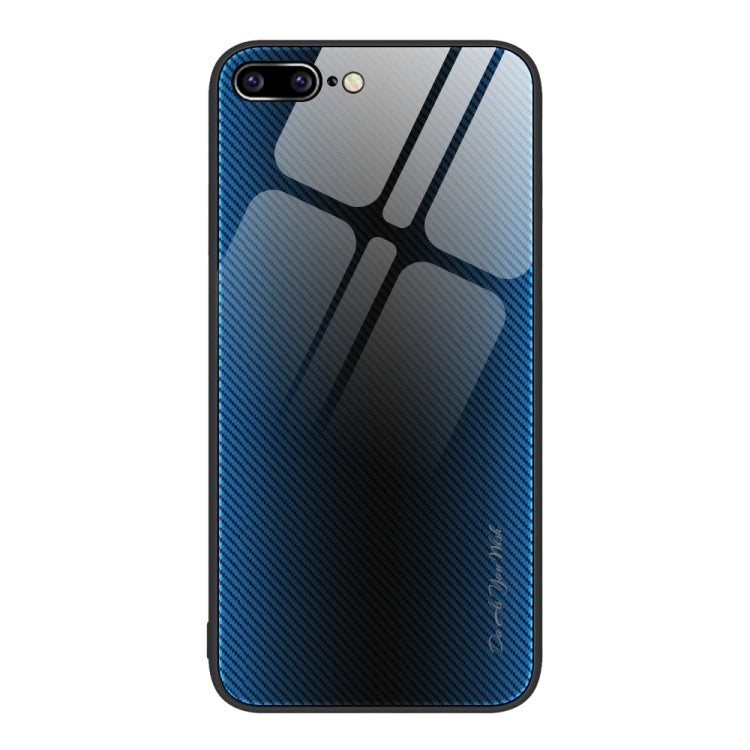 Texture Gradient Glass TPU Phone Case For iPhone 8 Plus / 7 Plus