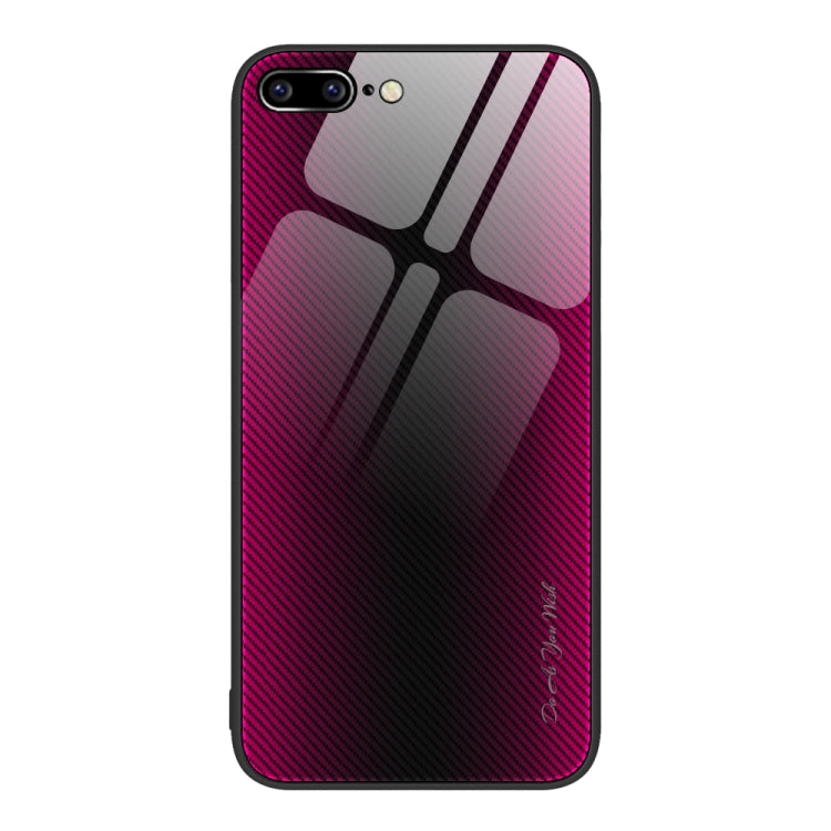 Texture Gradient Glass TPU Phone Case For iPhone 8 Plus / 7 Plus