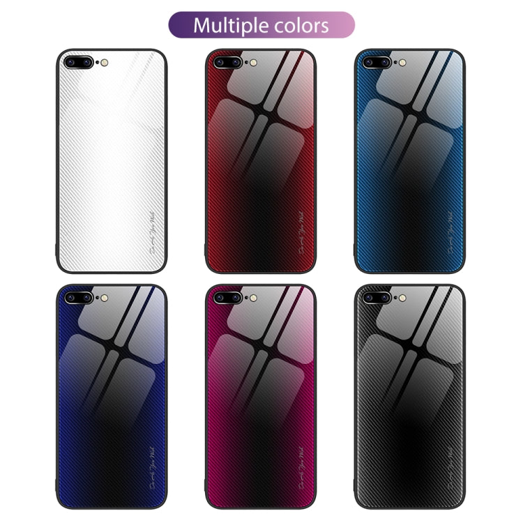 Texture Gradient Glass TPU Phone Case For iPhone 8 Plus / 7 Plus