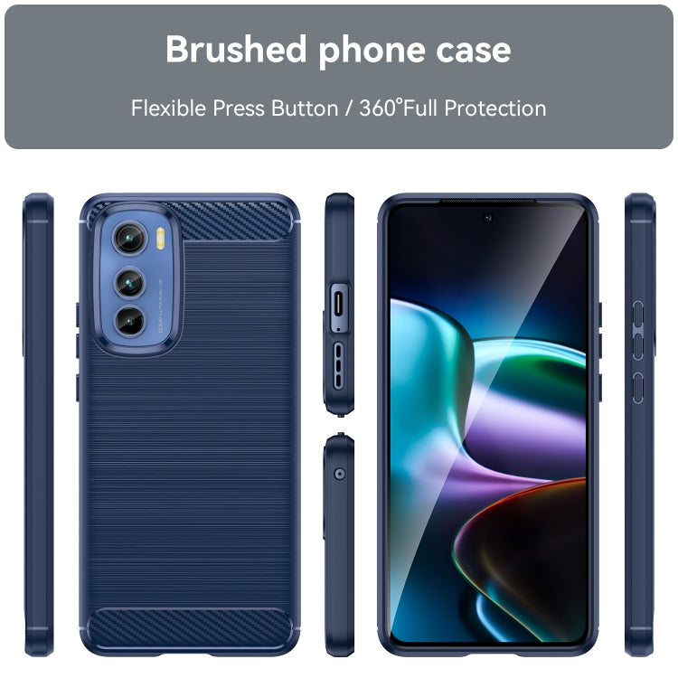For Motorola Edge 30 Brushed Texture Carbon Fiber TPU Phone Case