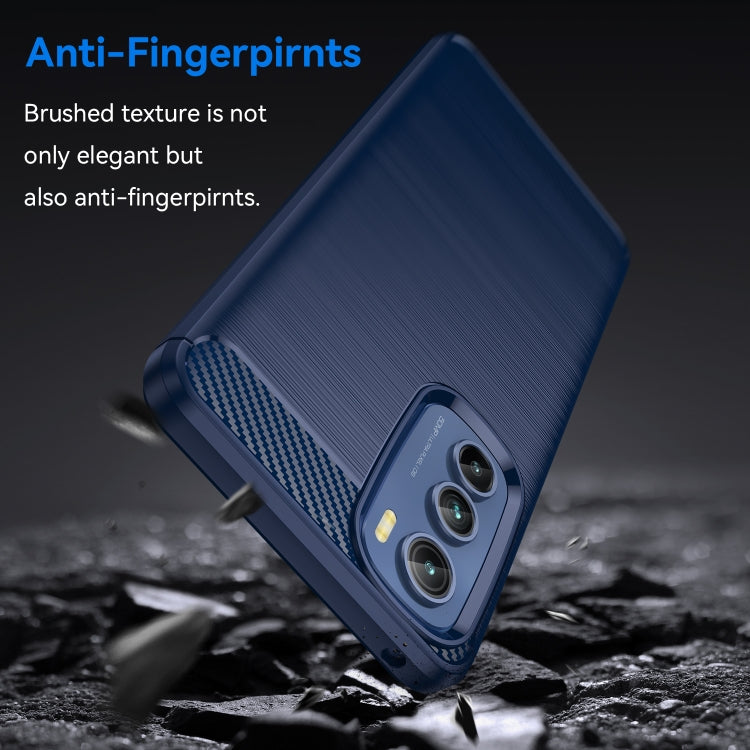 For Motorola Edge 30 Brushed Texture Carbon Fiber TPU Phone Case