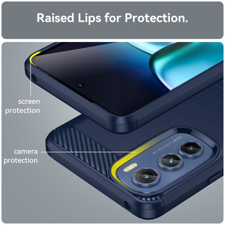 For Motorola Edge 30 Brushed Texture Carbon Fiber TPU Phone Case