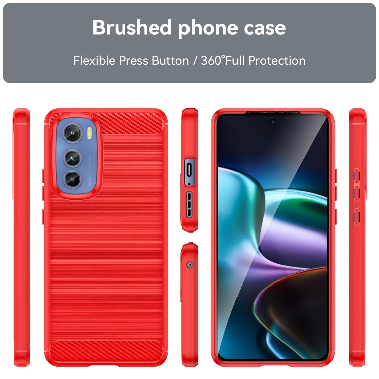 For Motorola Edge 30 Brushed Texture Carbon Fiber TPU Phone Case