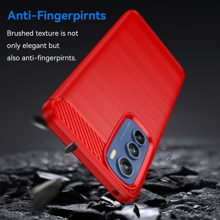 For Motorola Edge 30 Brushed Texture Carbon Fiber TPU Phone Case