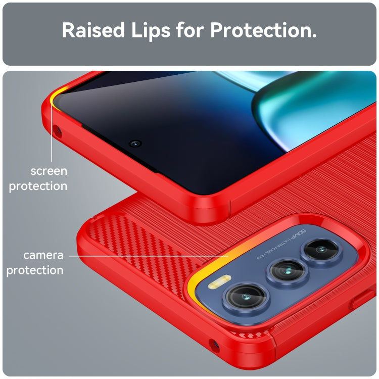 For Motorola Edge 30 Brushed Texture Carbon Fiber TPU Phone Case