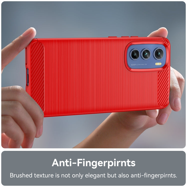 For Motorola Edge 30 Brushed Texture Carbon Fiber TPU Phone Case
