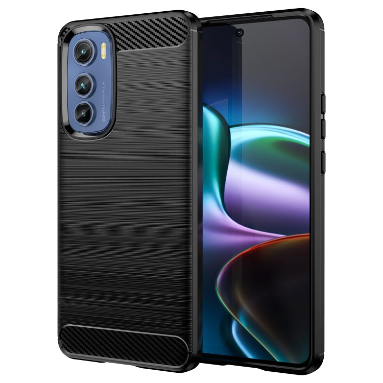 For Motorola Edge 30 Brushed Texture Carbon Fiber TPU Phone Case
