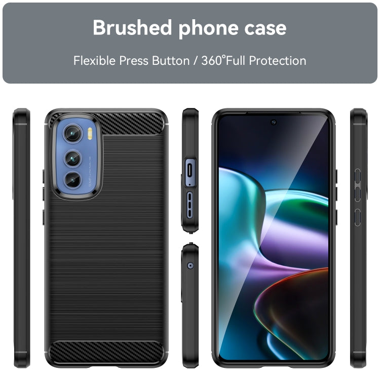 For Motorola Edge 30 Brushed Texture Carbon Fiber TPU Phone Case