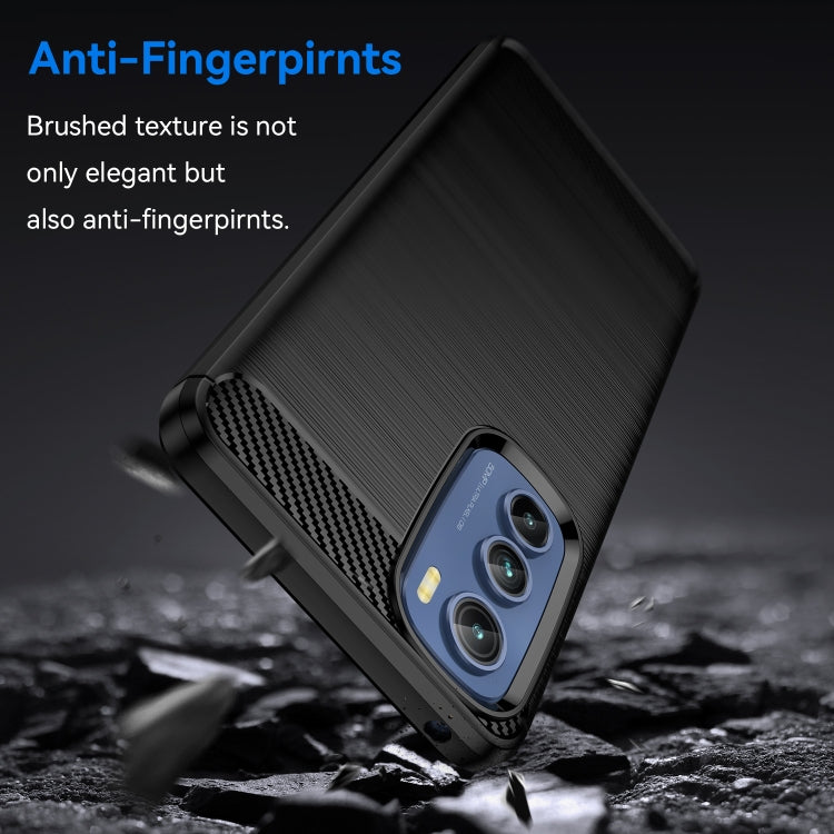 For Motorola Edge 30 Brushed Texture Carbon Fiber TPU Phone Case