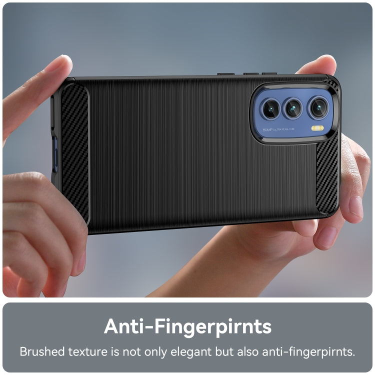 For Motorola Edge 30 Brushed Texture Carbon Fiber TPU Phone Case