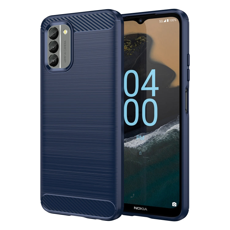 For Nokia G400 5G Brushed Texture Carbon Fiber TPU Phone Case