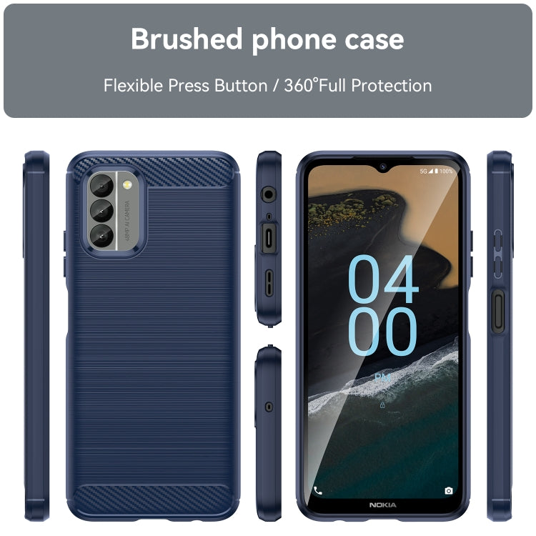 For Nokia G400 5G Brushed Texture Carbon Fiber TPU Phone Case