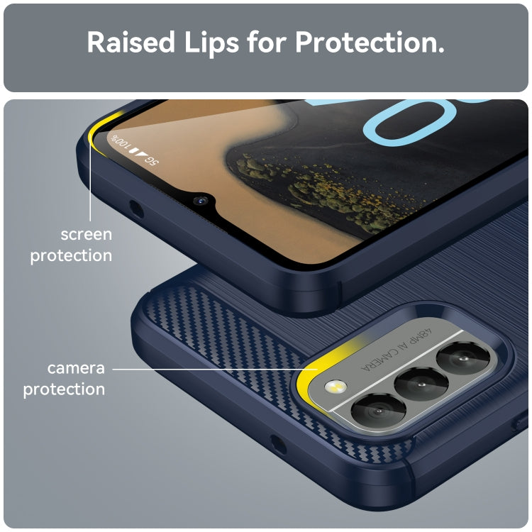 For Nokia G400 5G Brushed Texture Carbon Fiber TPU Phone Case