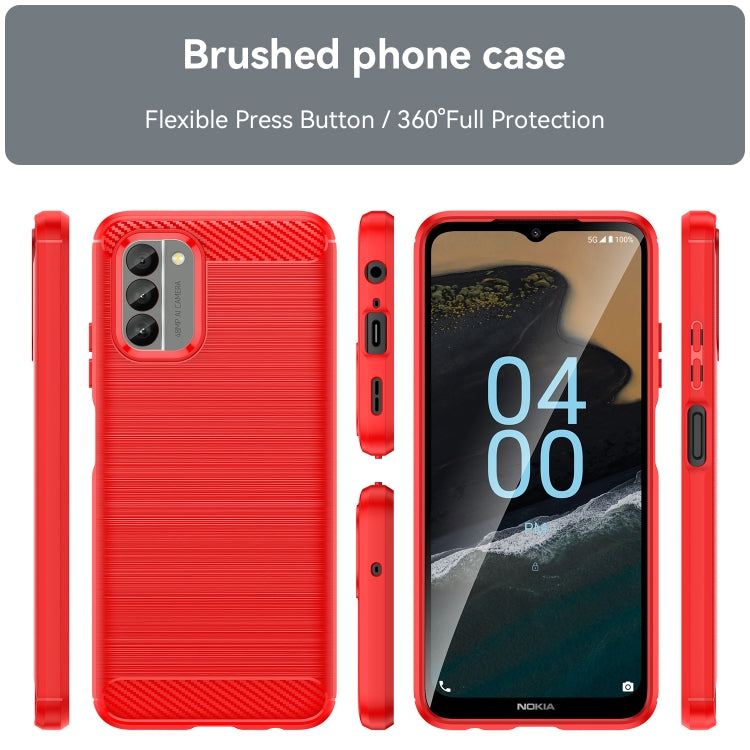 For Nokia G400 5G Brushed Texture Carbon Fiber TPU Phone Case