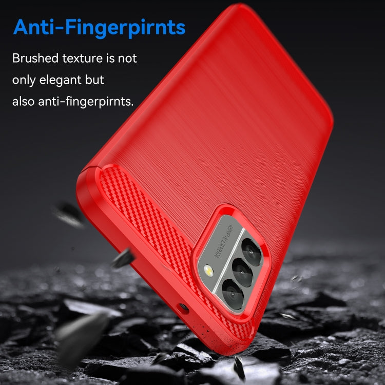 For Nokia G400 5G Brushed Texture Carbon Fiber TPU Phone Case
