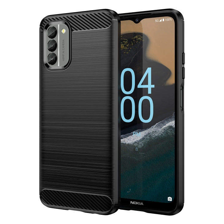 For Nokia G400 5G Brushed Texture Carbon Fiber TPU Phone Case