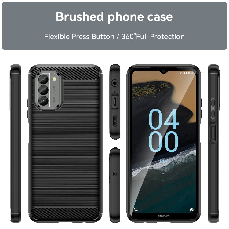 For Nokia G400 5G Brushed Texture Carbon Fiber TPU Phone Case