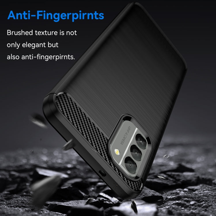 For Nokia G400 5G Brushed Texture Carbon Fiber TPU Phone Case