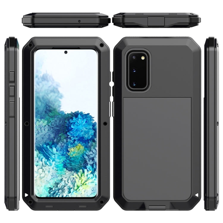 For Galaxy S20 Shockproof Life Waterproof Silicone + Zinc Alloy Protective Case